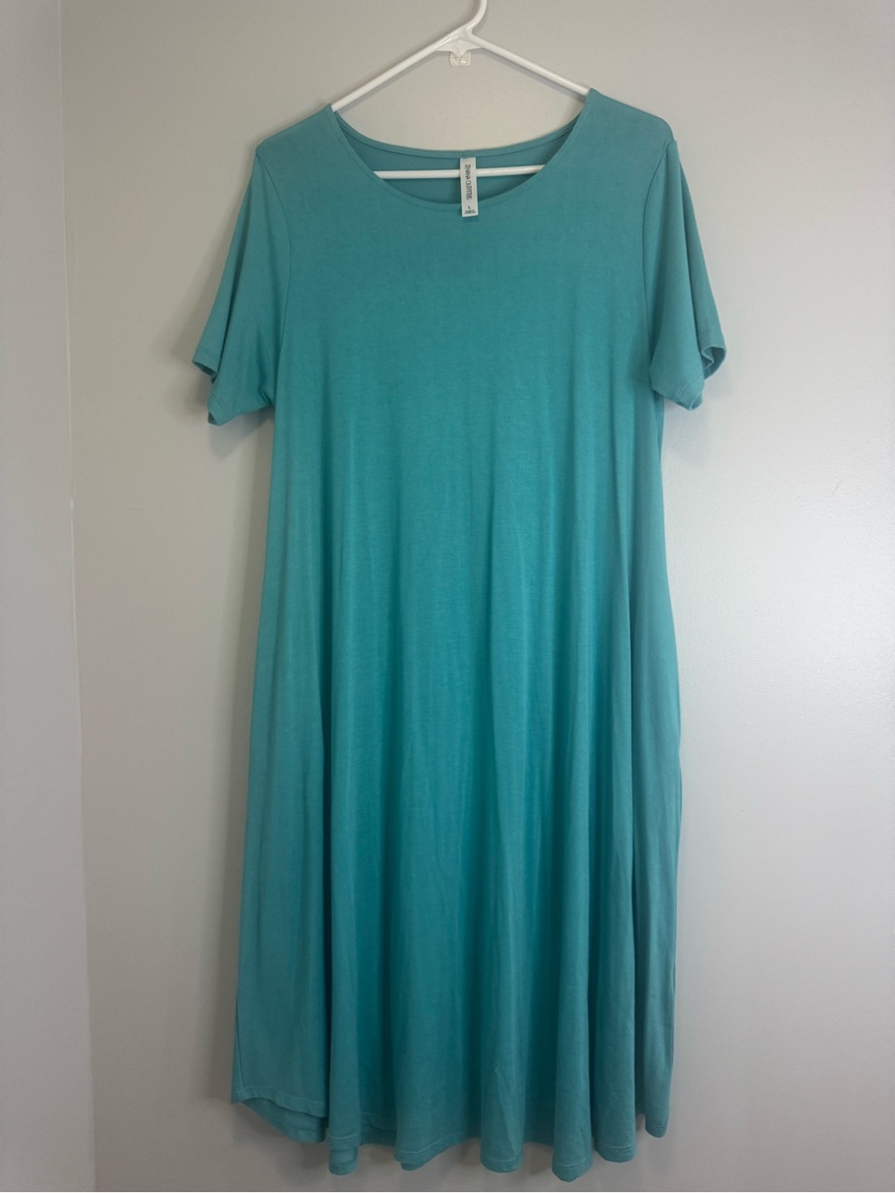 Zenana Teal Short-Sleeve Swing Dress